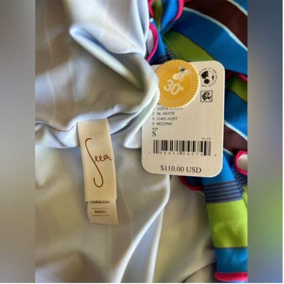 Free People NWT Seea Swim top long sleeve size S - Picture 6 of 7